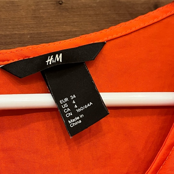 Orange Silk H&M Romper Size 4 - Picture 3 of 3